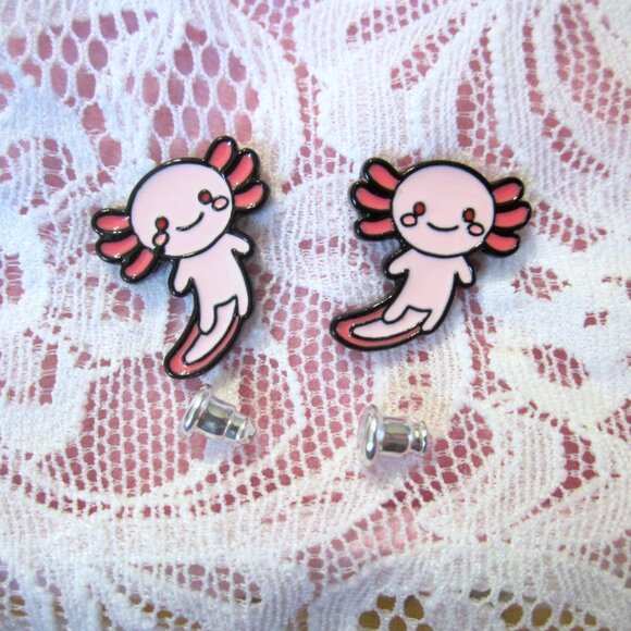 Axolotl Earrings~Hypoallergenic - Picture 2 of 4